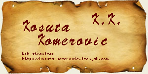 Košuta Komerović vizit kartica